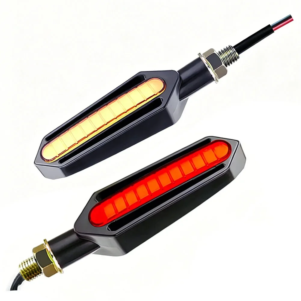 18/24 LED Blinker Motorrad Richtungsanzeiger Blinkende Heck-Bremsleuchte Blinklicht Stoppsignalleuchte Motos