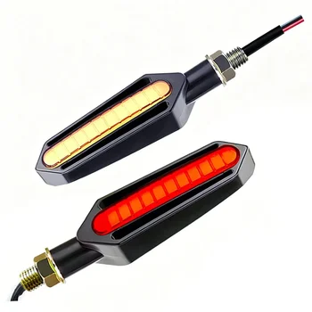18/24 LED Blinker Motorrad Richtungsanzeiger Blinkende Heck-Bremsleuchte Blinklicht Stoppsignalleuchte Motos