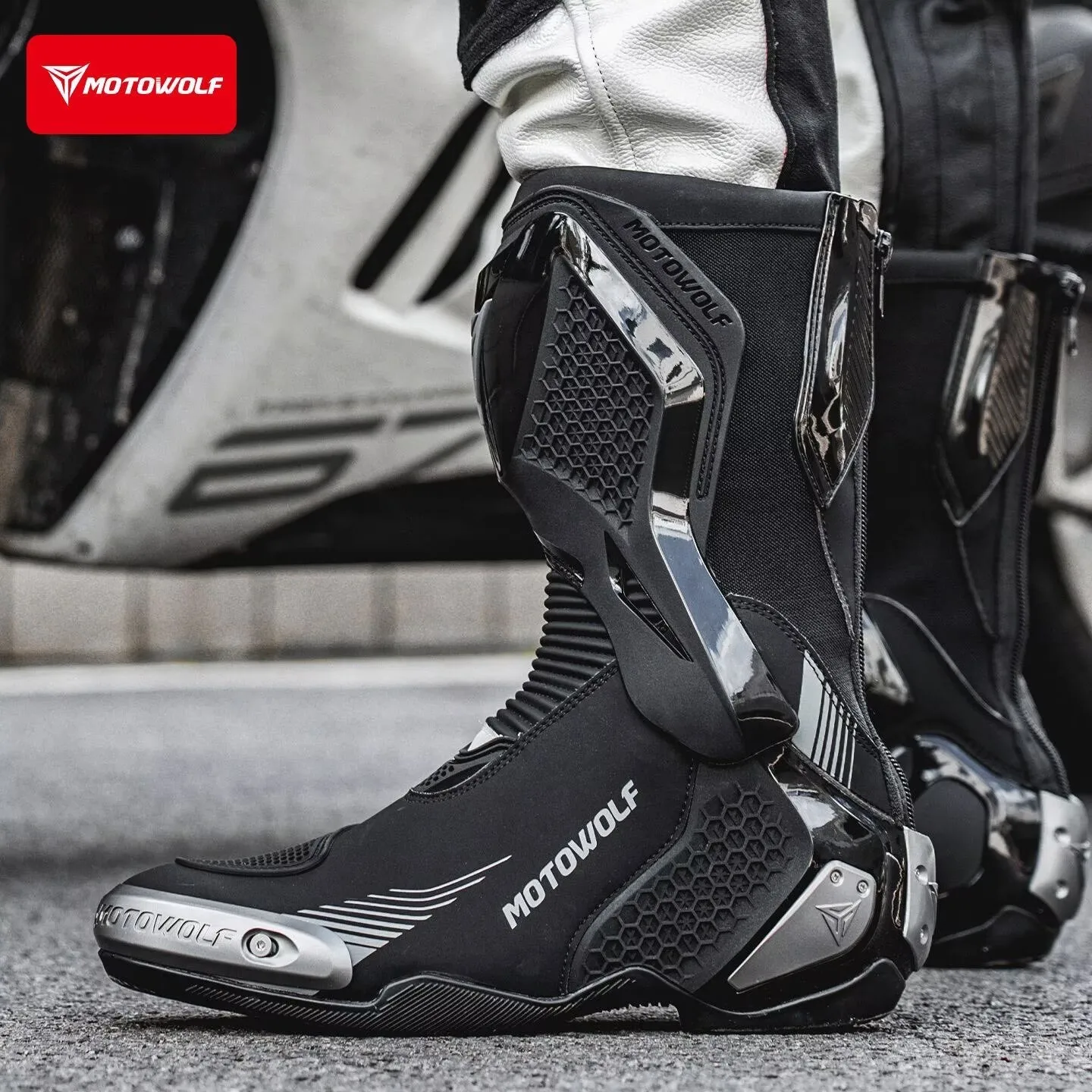 Motowolf Motorrad Reitstiefel Motorrad Wasserdichte Schuhe High-top Racing Boot Off-road Professionelle