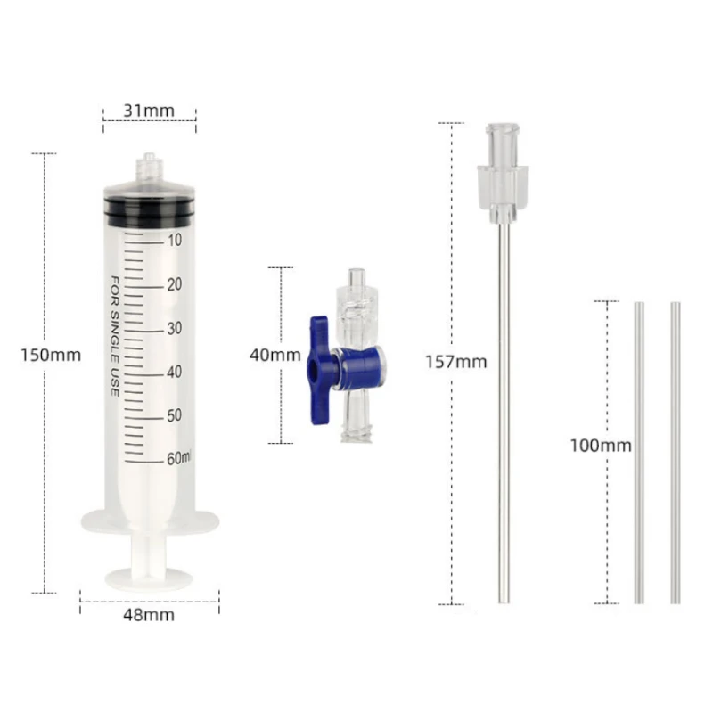 Fahrrad Tubeless Reifen Dichtmittel Injektor 60ML Spritze Ventil Core – Image 6