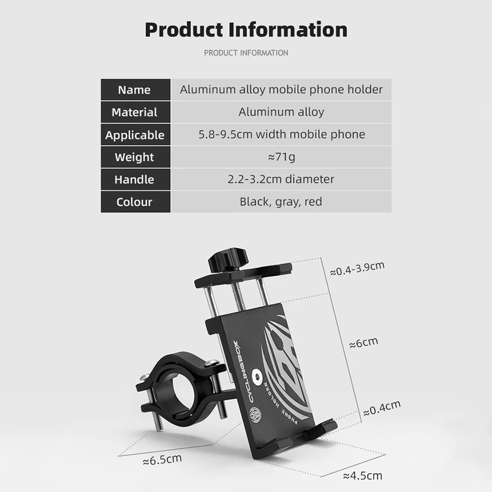 Fahrrad-Handyhalter 360° ° Rotation Aluminium Legierung MTB Fahrrad – Image 6