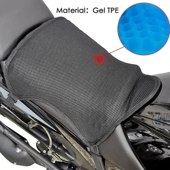 Motorrad-Gel-Sitzkissen, atmungsaktiv, Wärmeisolierung, Luftpolster-Abdeckung, rutschfest, Sonnenschutz