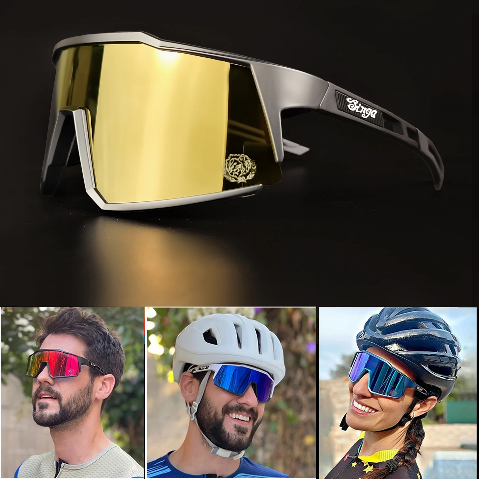 Radsport-Sonnenbrille Fahrrad-Eyewear Sport-Dunkelgläser – Image 6
