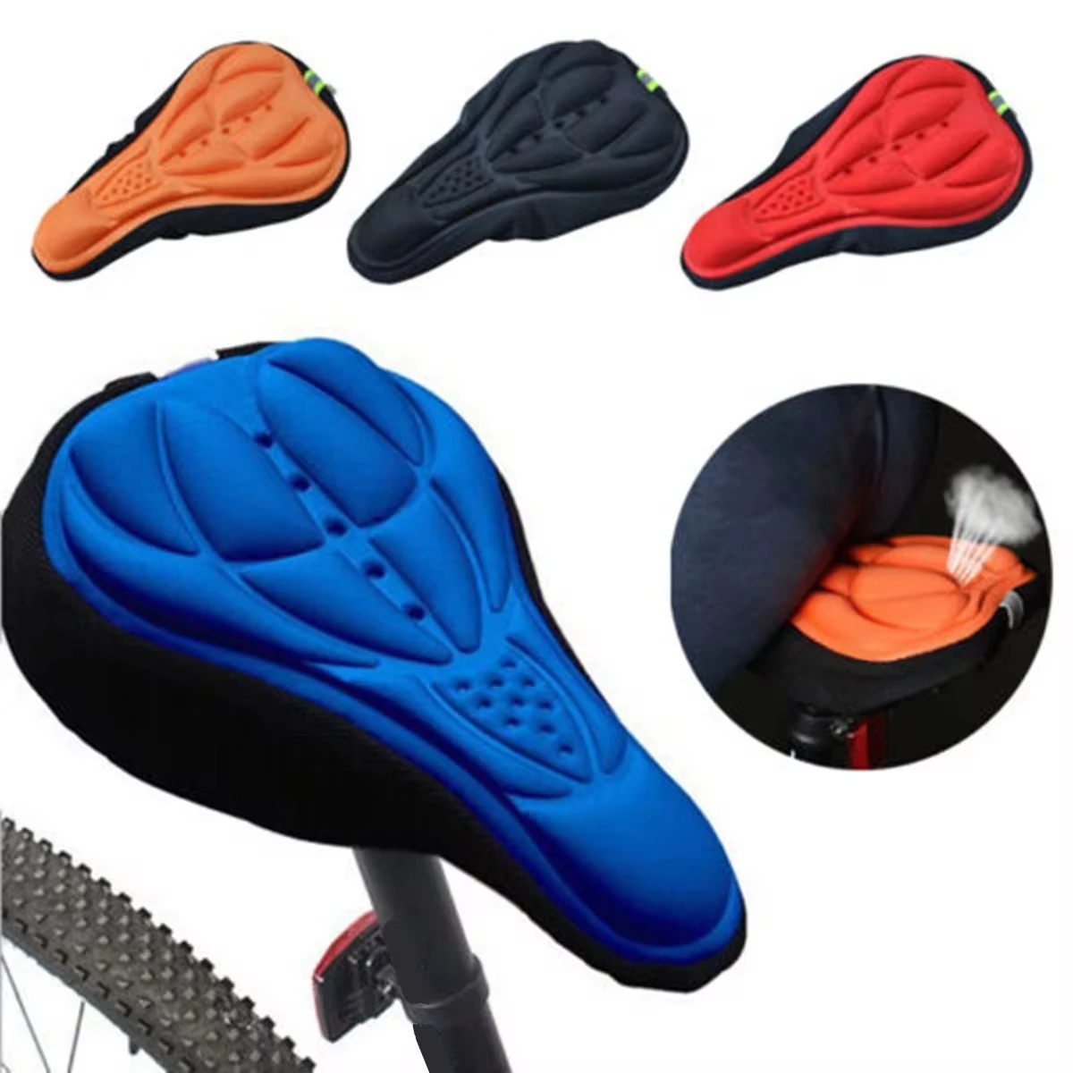 3D-Fahrradsattel: Weicher Sitzbezug, Komfortabler Schaumstoffsitz – Image 3