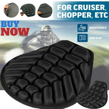 Universal Sonnenschutz Motorrad Sitzkissen Motorrad 3D Komfort Gel Sitzkissen Hock Absorption Sitz Tasche