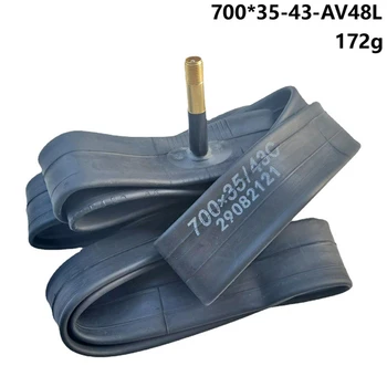 Fahrradschlauch 700 x 35-43c Rennrad-Schläuche AV L48 mm Butylkautschuk für 700 x 35c/38c/40c/42c/43c