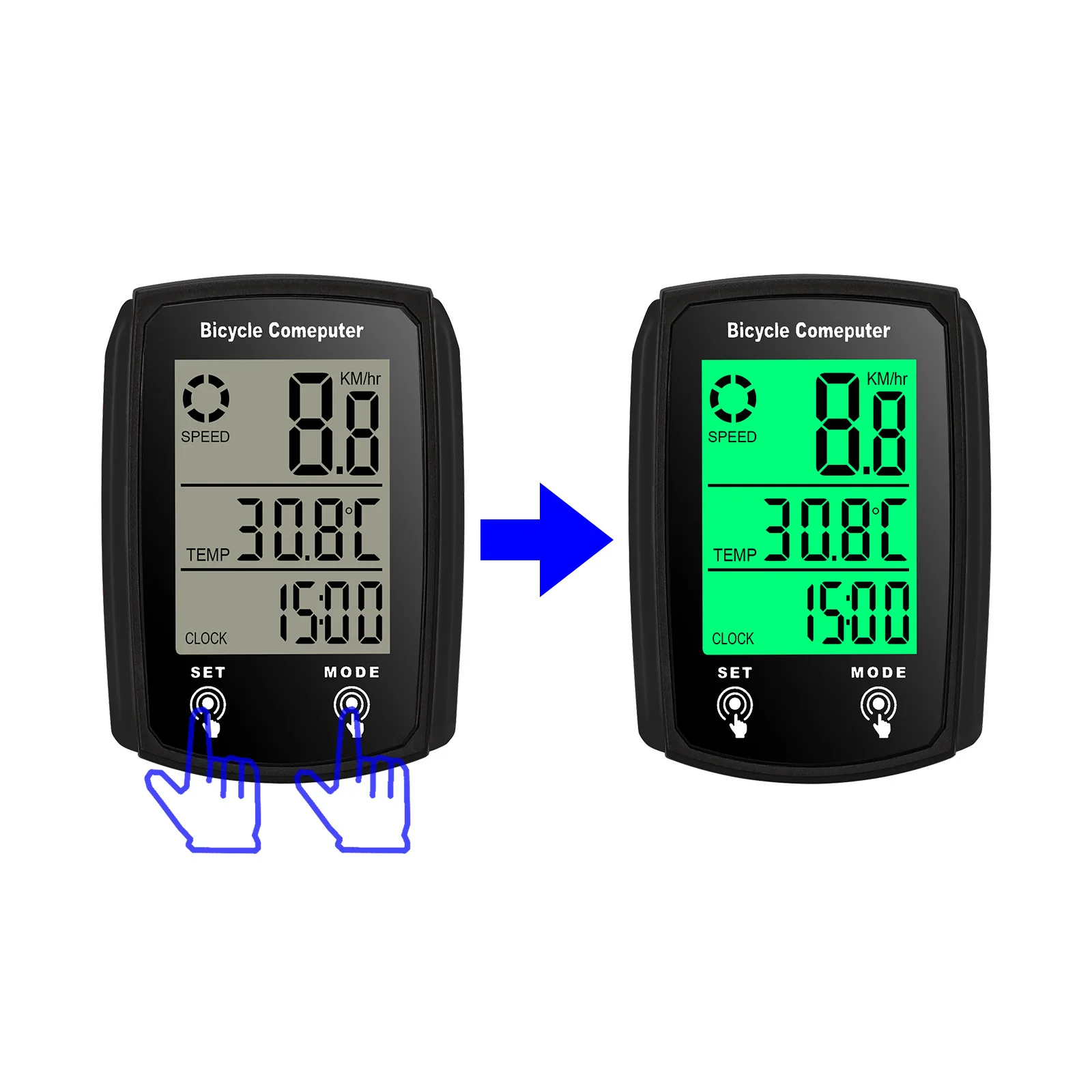 Fahrradcomputer LCD Digital Wired Radfahren Computer Tacho Fahrrad – Image 6