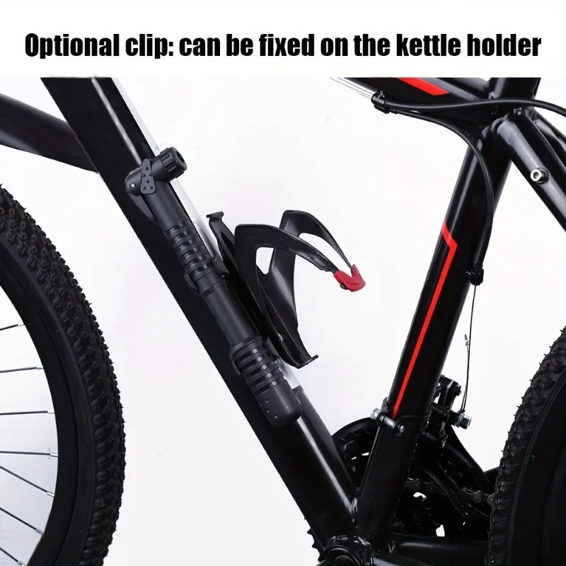 Tragbare Mini Fahrradpumpe mit Halterung Hand Radfahren MTB – Bild 3