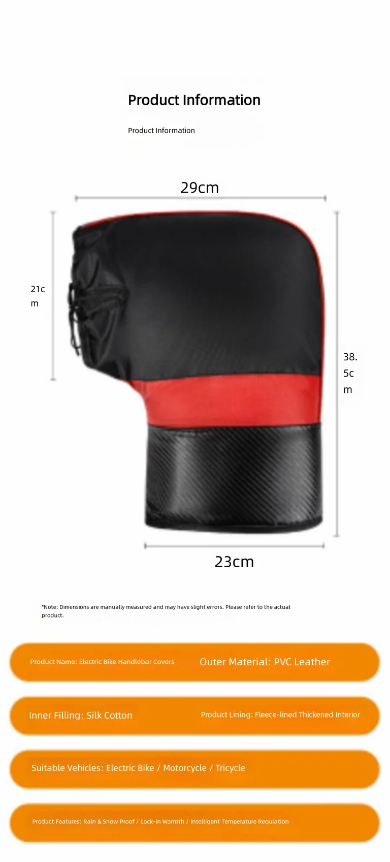 1 Paar Winter-Motorrad-Lenkerhandschuhe, dicke, warme, regenfeste – Image 6