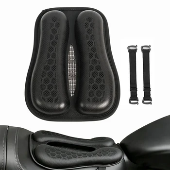 Motorrad-Sitzkissen 3D-Wabenstruktur Rutschfestes Motorrad-Gel-Sitzkissen Moto Druckentlastungs-Sitzpolster