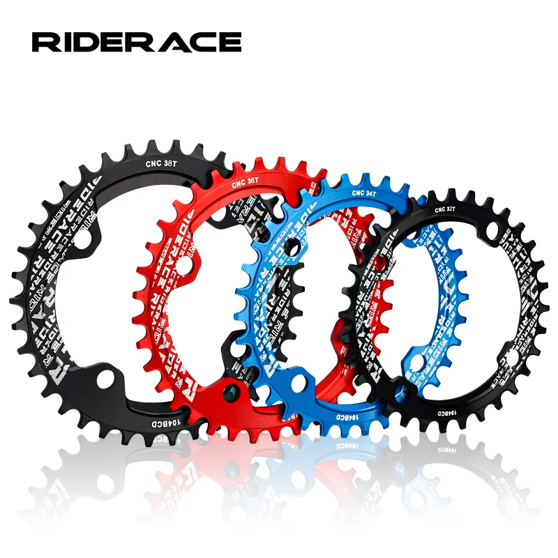 Rider ace Fahrrad Kurbel Kettenblatt 104bcd runde Form schmal breit 32t/34t/36t/38t Mountainbike Kurbel
