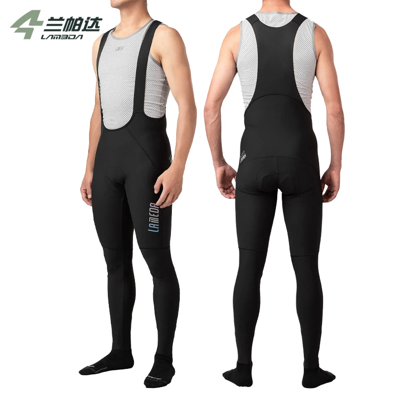 LAMEDA Herren Fahrradhose Gepolsterte Bike-Trägerhose Rennrad-Tights Leggings Fahrradhose mit Schultergurten