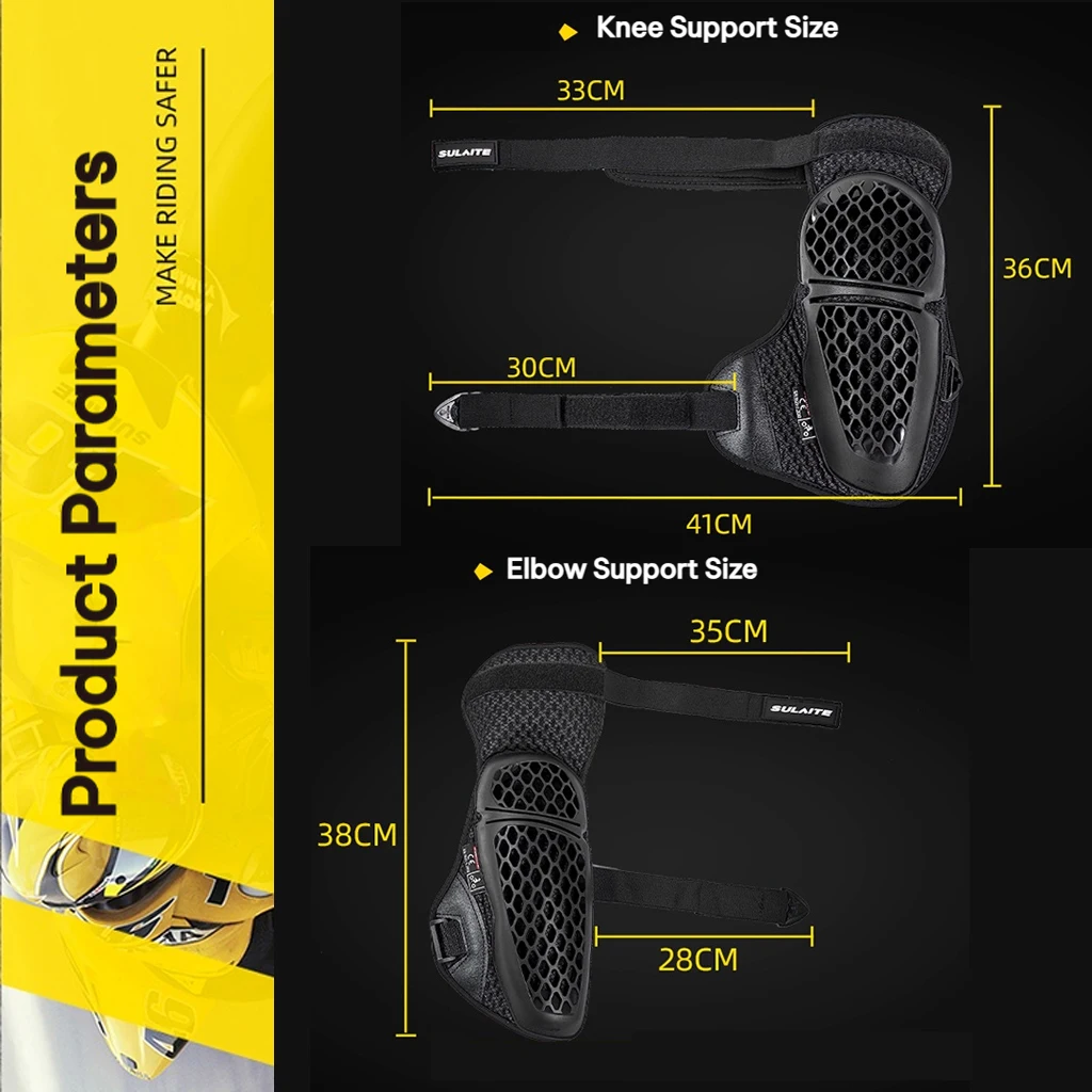 Motorrad Ellenbogen & Knie Pads Motocross Knie Brace Mesh Moto – Bild 6