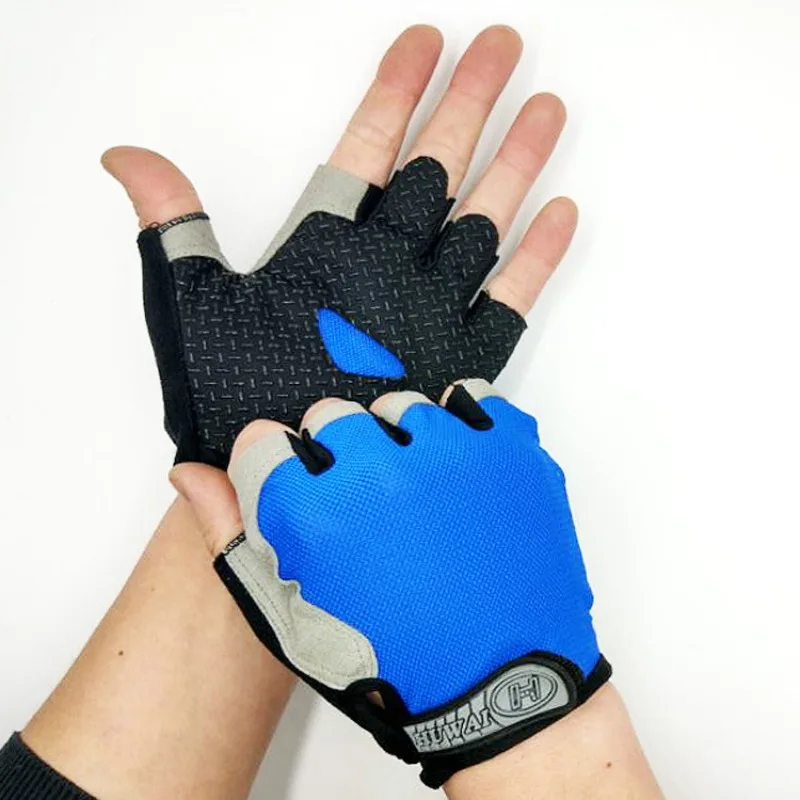 Halbe Finger Handschuhe Gym Fitness Anti-Slip Frauen Männer Gel Pad – Bild 4