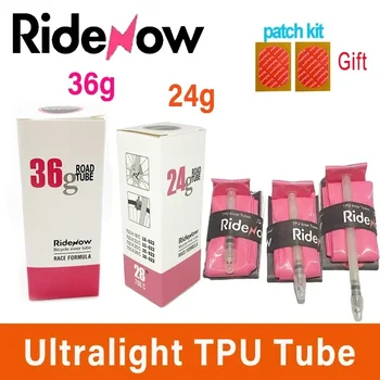 Ridenow Ultraleichter Fahrradschlauch 700 x 18 25 28 32 35 38C Rennrad-TPU-Schlauch 45 65 85 mm Länge