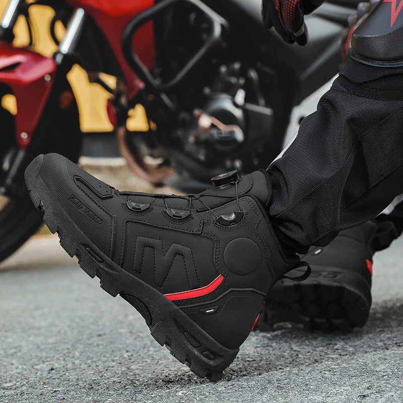 Motorrad Reiten Männer Stiefel Wasserdichte Motocross Radfahren Schuhe – Image 4