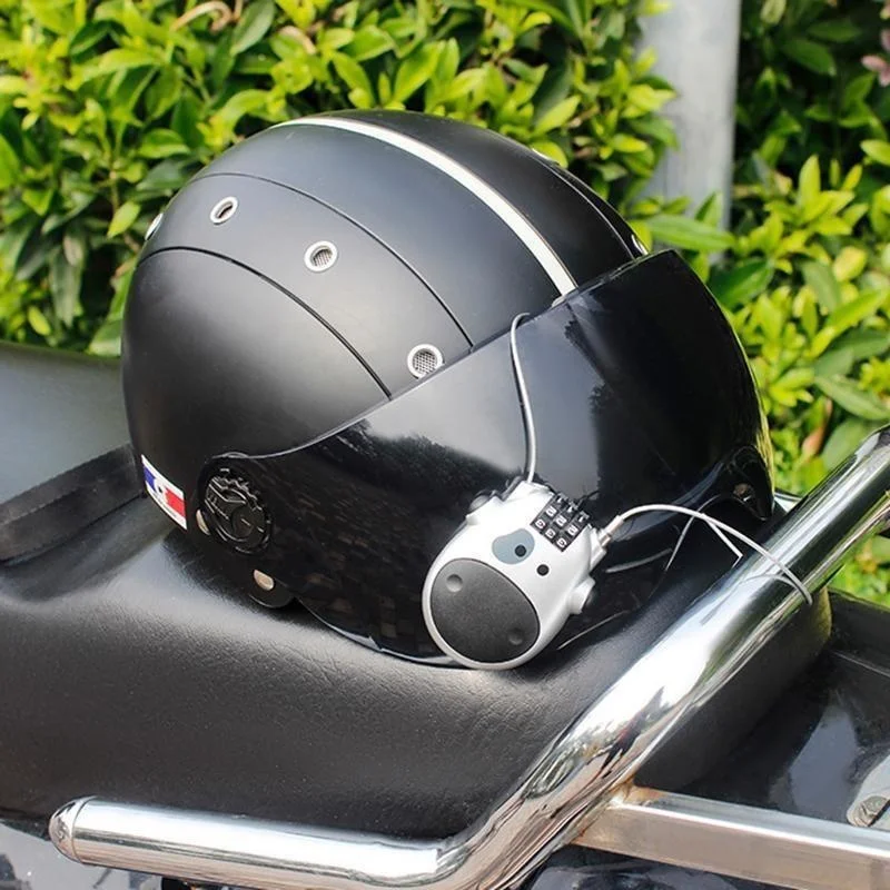 Motorrad-Kabelschloss: einziehbarer Stahldraht - Fahrrad-, Helm – Image 5