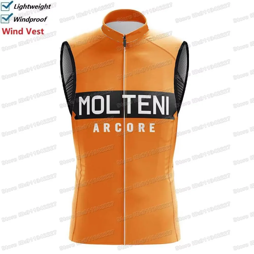 Klassische Retro Team Radfahren Weste Winddicht Männer Vintage Wind – Immagine 6