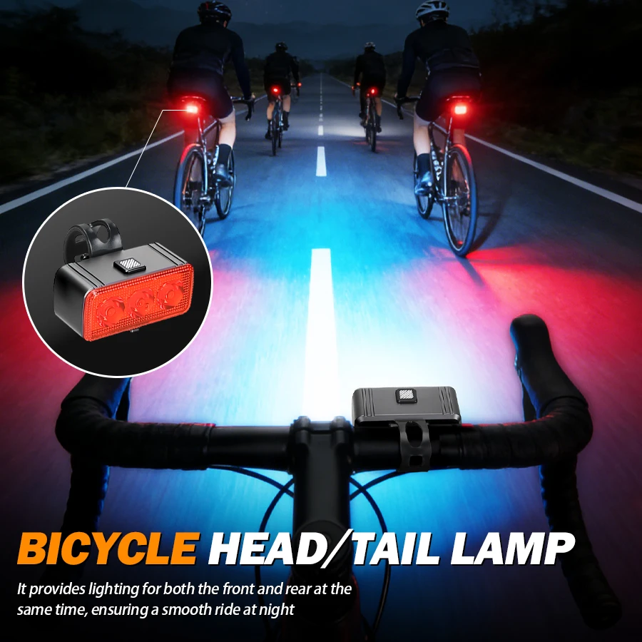 Fahrrad Vorder- und Rücklicht Set USB-Aufladbare Scheinwerfer MTB – Bild 4