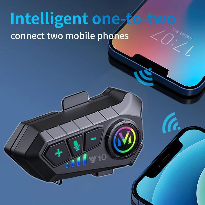 V5.3 Motorradhelm-Headset Bluetooth-Kopfhörer Sprachsteuerung – Immagine 6