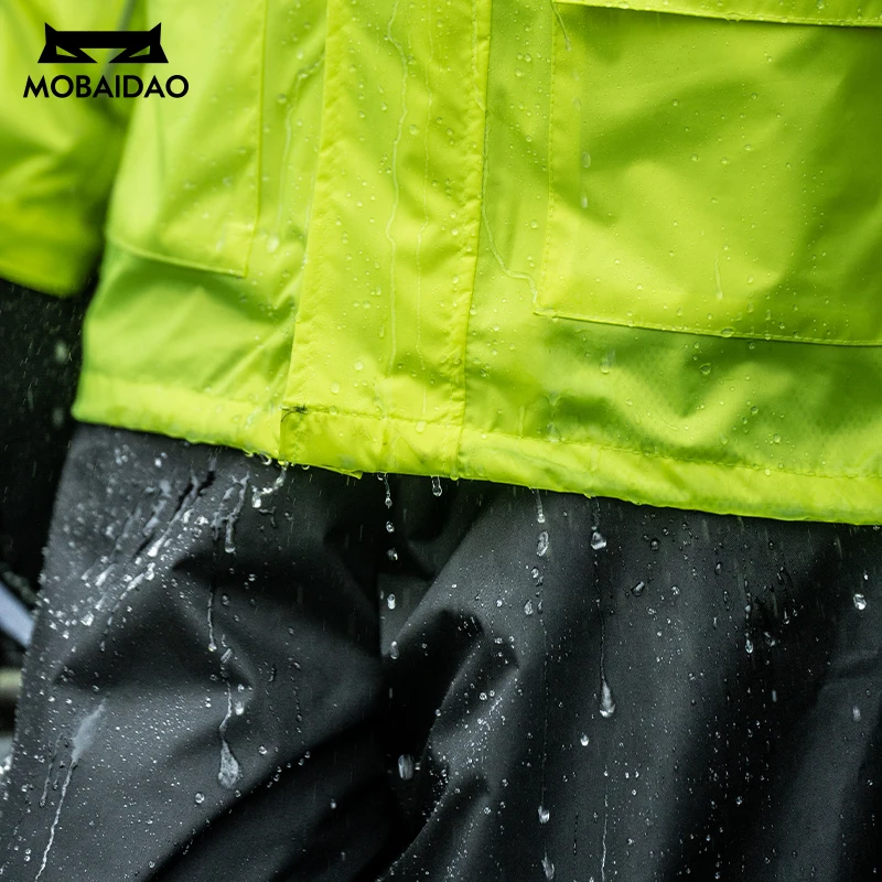 Motorrad-Regenanzug - wasserdichte Jacke und Hose, Set zum Reiten – Image 3