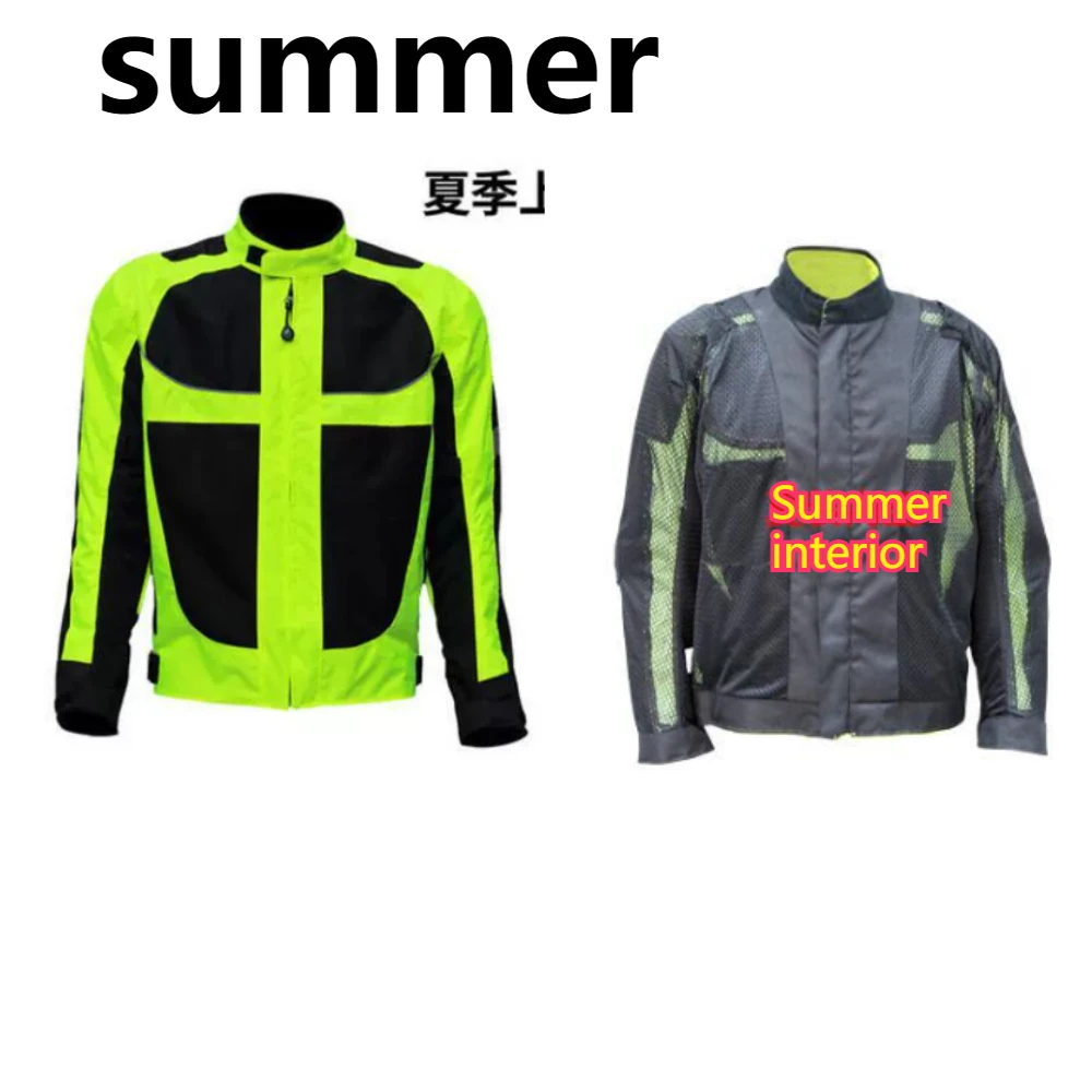 Männer Frau Winter Stil Atmungsaktive Motorrad Jacke Nacht Hohe Sichtbar Motorrad Reiten Mantel mit 5 stücke