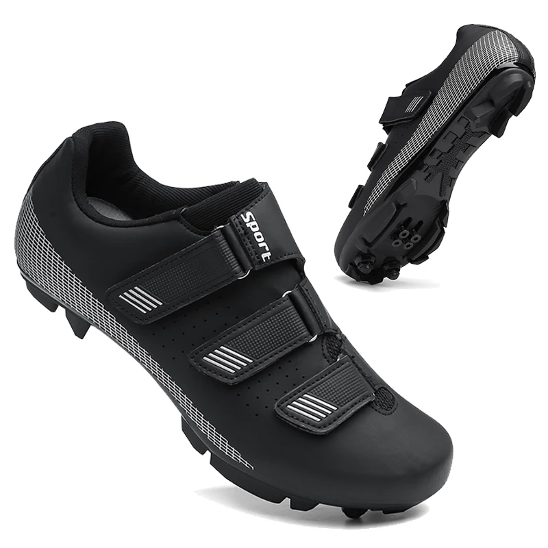 Herren- und Damen-Fahrradschuhe, MTB-Schuhe, Fahrradschuhe mit Klettverschluss, Rennradschuhe, selbstsichernde