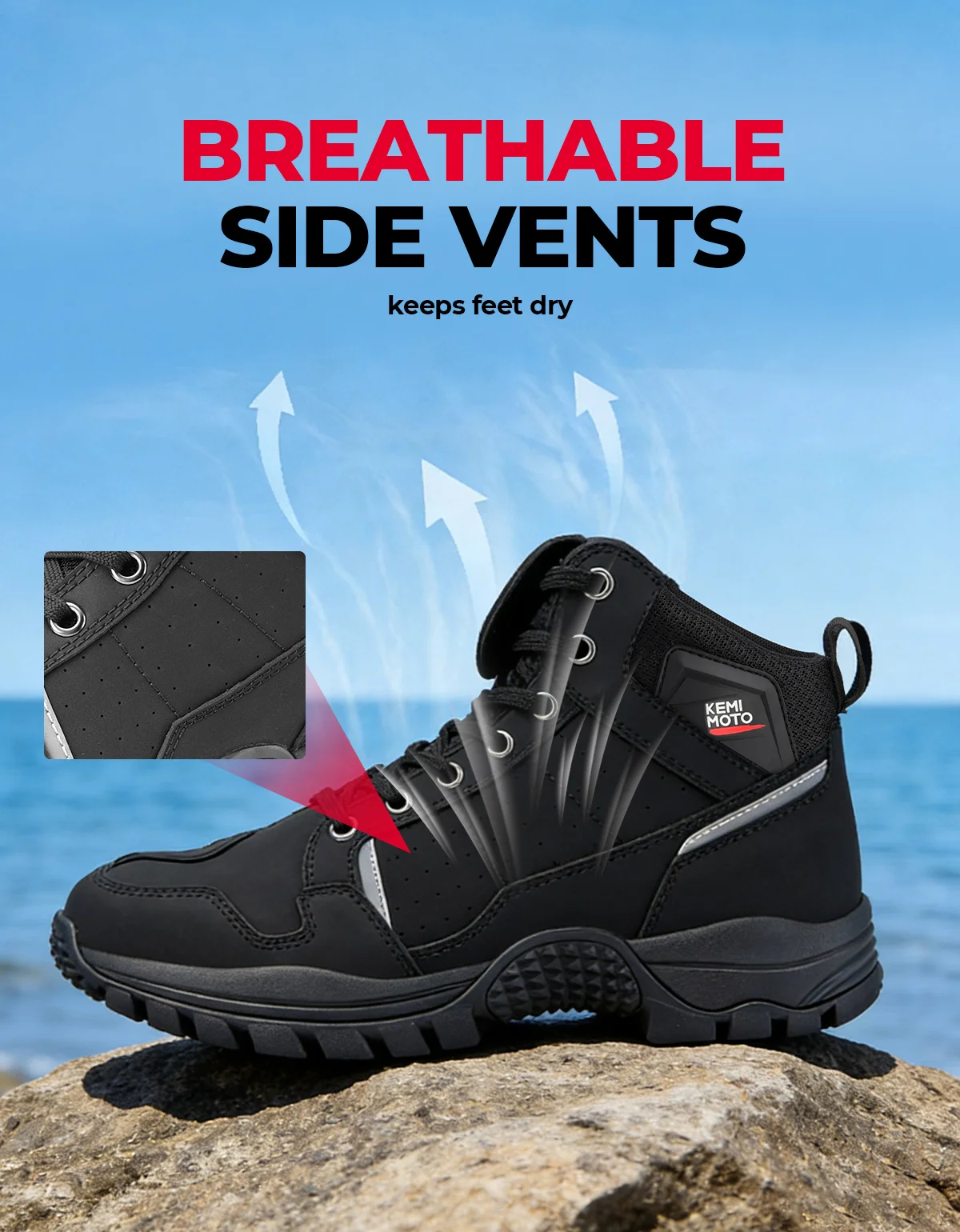 Wasserdichte Motorradschuhe für Herren, Outdoor-Stiefel, weiches – Image 4