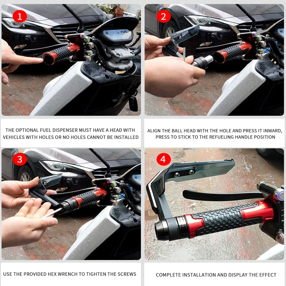 Motorrad-Handschutz, Windschutz, Bürstenschutz, Dekoration – Bild 5