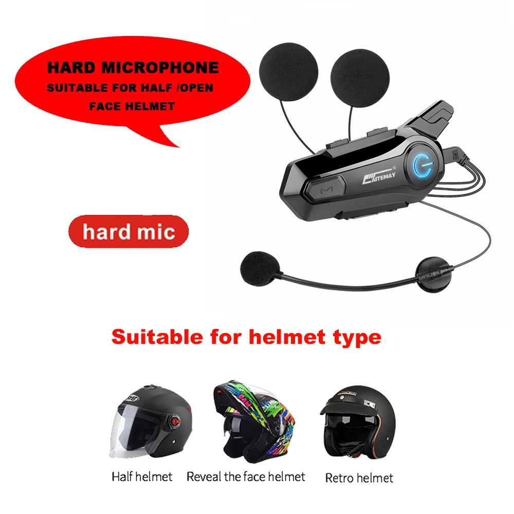 Motorrad-Intercom Bluetooth-Helm-Headset 800mAh für 2 Fahrer – Bild 3