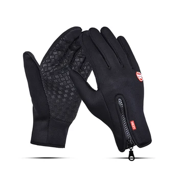 Winter Radfahren Handschuhe Männer Frauen Motorrad Fleece Sport Zipper Herbst Touchscreen Warme