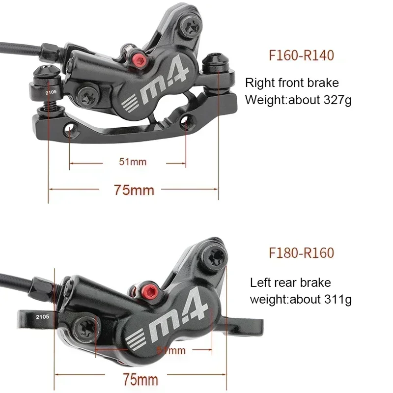 MEROCA MTB Fahrrad Hydraulische 160mm Scheibenbremse Hydraulische – Bild 5