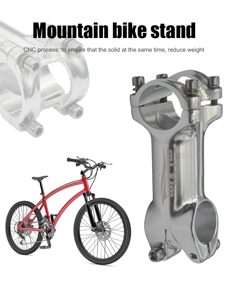 Aluminium legierung Mountainbike Vorbau Silber ultraleichte MTB – Image 6