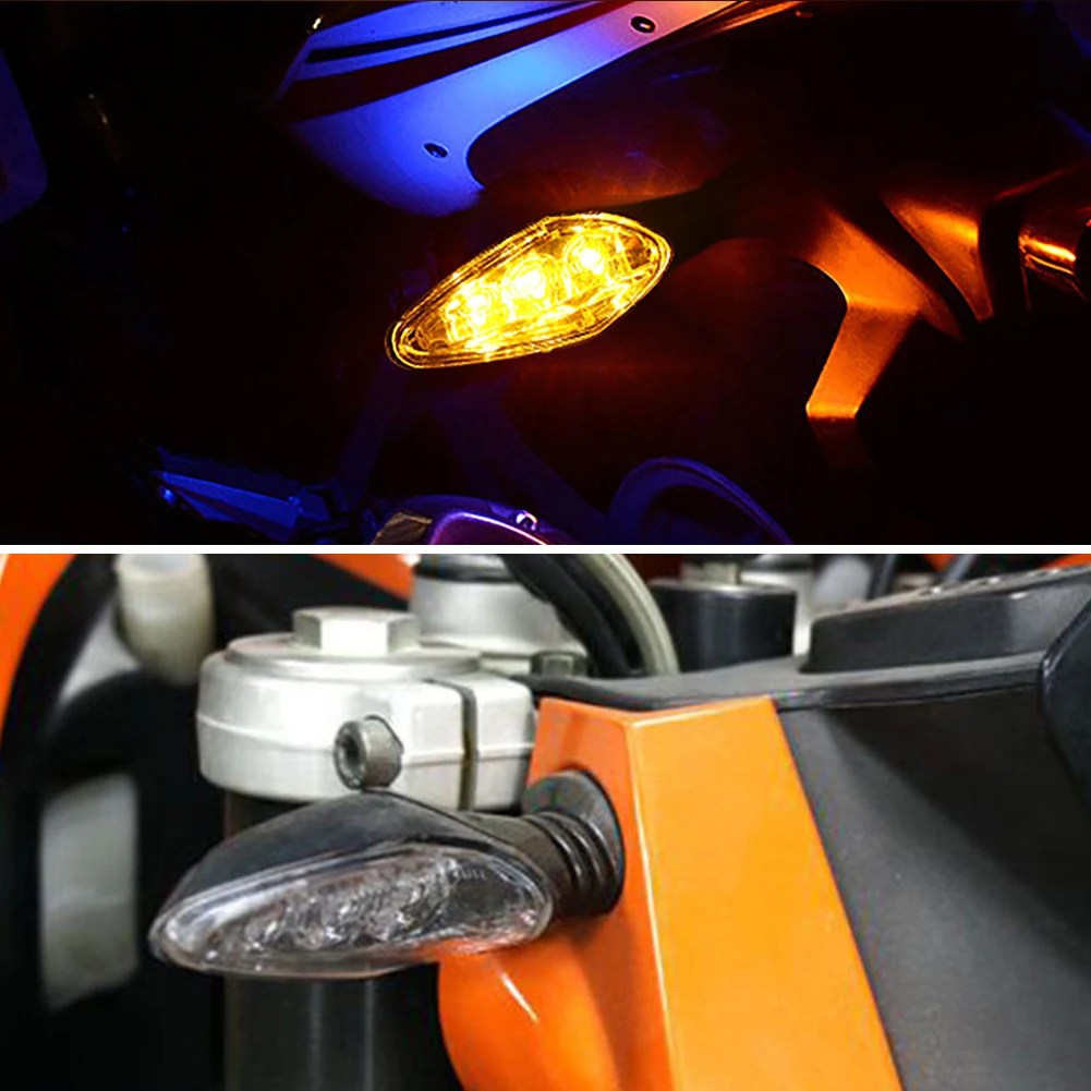 Motorrad LED-Blinker Bernsteinfarbener Blinker Wasserdichter – Bild 6