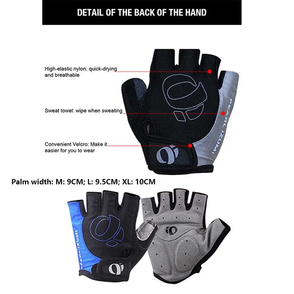 Halbfinger-Fahrradhandschuhe, fingerlose, mit Silikon gepolsterte – Immagine 6