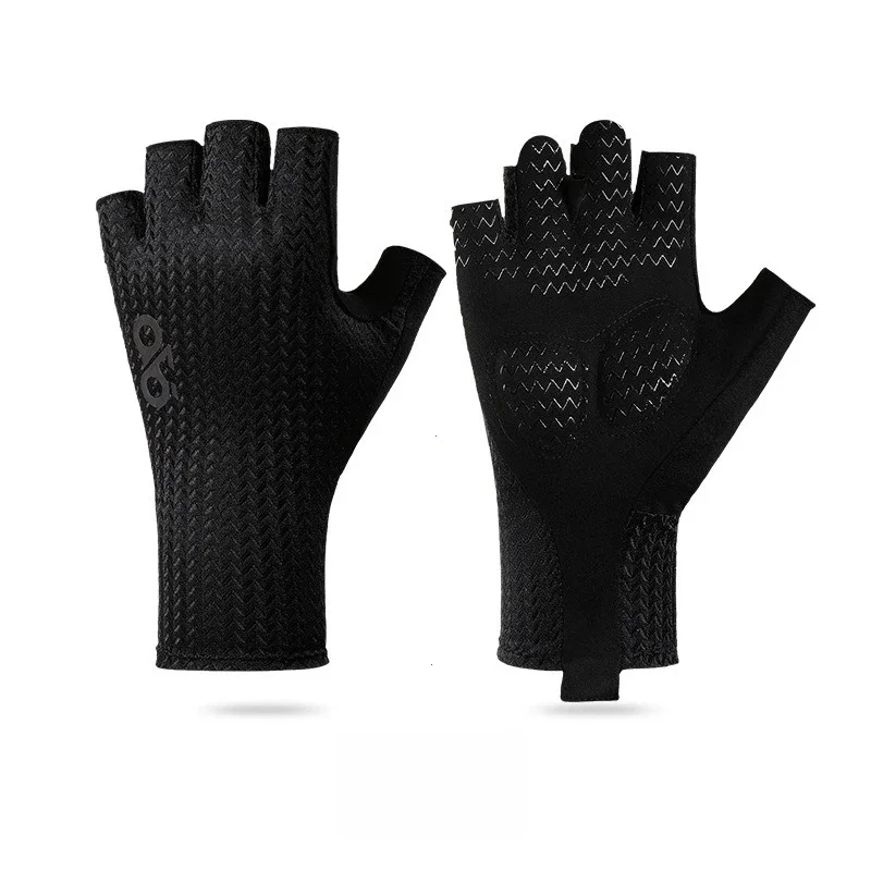 Sommer Atmungsaktive Halbfinger Radfahren Handschuhe Ultraleicht Rennrad Handschuhe Anti-Slip Silikon Pad