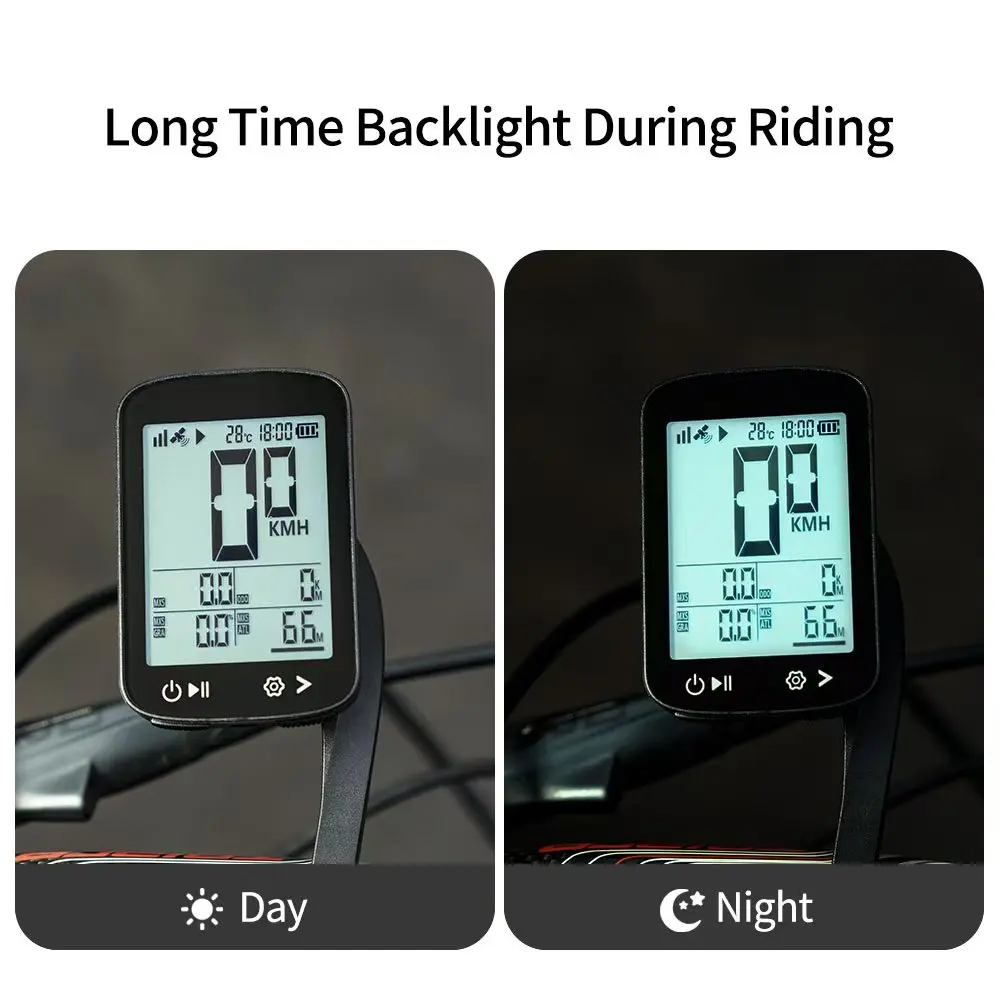 GPS-Fahrradcomputer mit kabelloser Verbindung, USB-C-Anschluss – Image 4