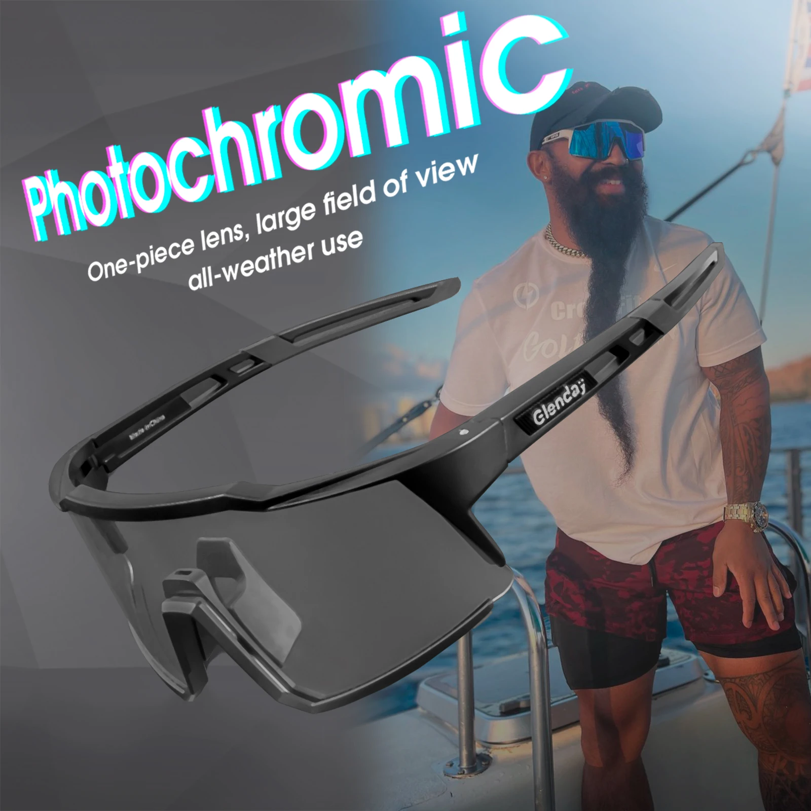 Polarisierte Fahrrad-Sonnenbrille für Männer und Frauen – Immagine 3