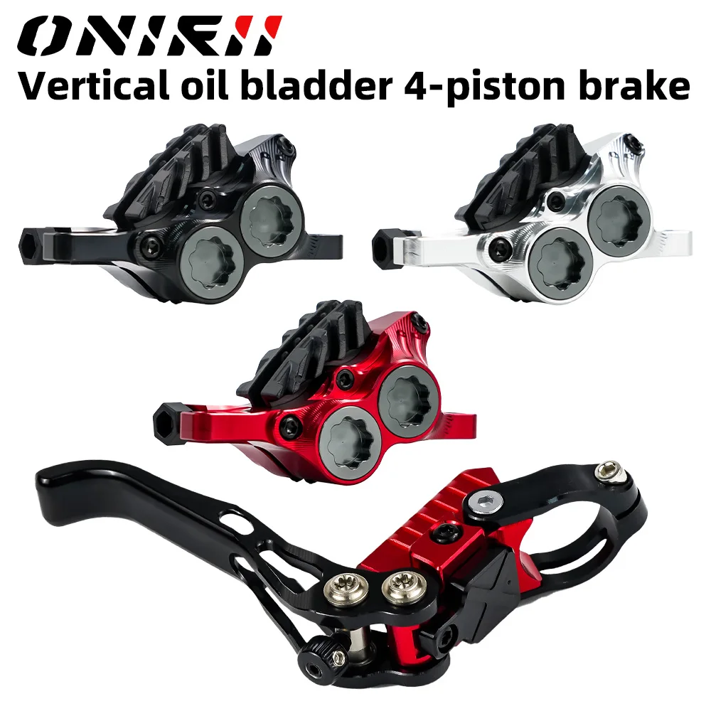 Iiipro Vertikal zylinder MTB Bremse 4 Kolben hydraulische Scheiben bremse Fahrrad für volle interne Kabel