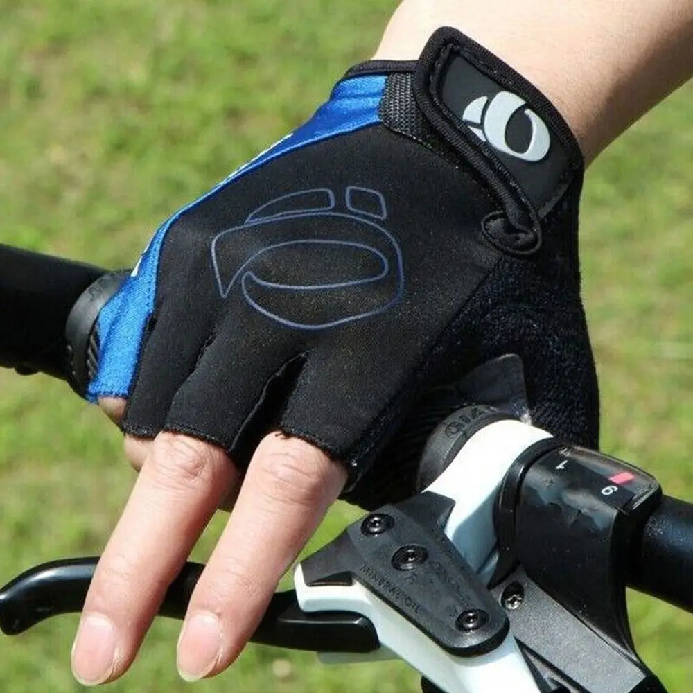 Halbfinger-Fahrradhandschuhe, fingerlose, mit Silikon gepolsterte – Immagine 4