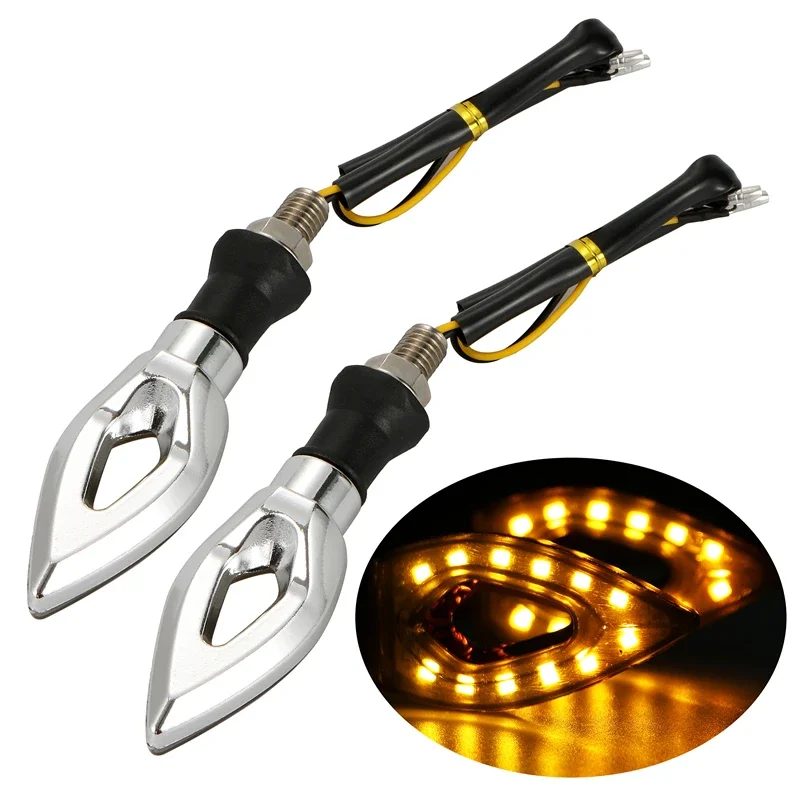 1 paar Motorrad Blinker Anzeige Licht Universal Motorrad Flasher 12 LED Wasserdichte Bernstein Licht Schwanz