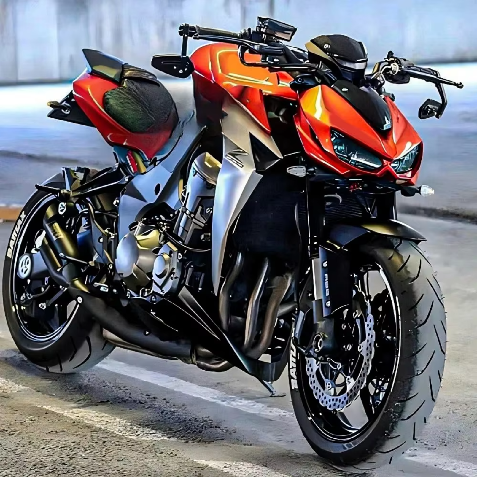Motorrad-Spiegel 7/8 Zoll Lenkerendenspiegel Universal-Rückspiegel – Bild 5