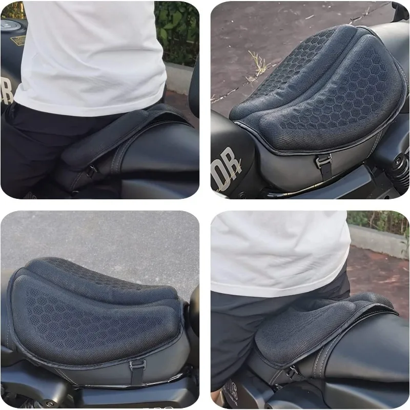 Motorrad Sitzkissen 3D Honeycomb Anti-slip Motorrad Gel Sitzkissen – Image 5