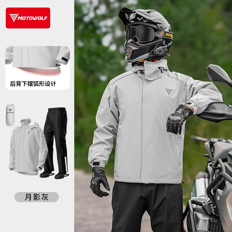 Motowolf Motorrad-Regenanzug Wasserdichter Zweiteiliger – Image 5