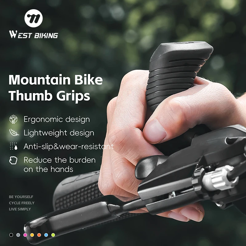 WEST BIKING Mountainbike-Lenkerenden, ergonomisch, rutschfest, verschleißfest, 22 mm, universelle