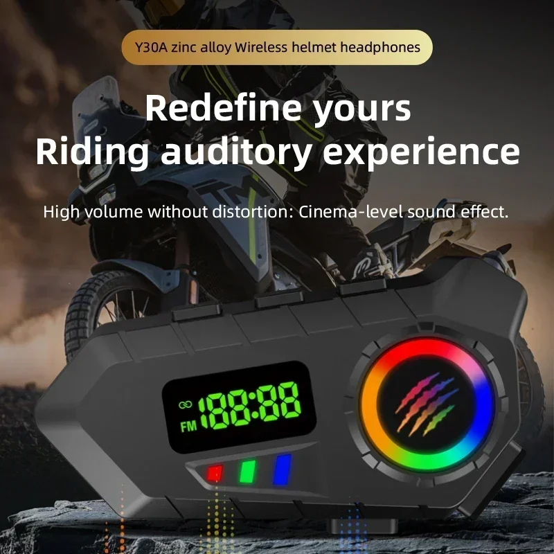 Motorradhelm-Headset Bluetooth 6.0 FM-Radio Wasserdichtes LCD-Display – Bild 3