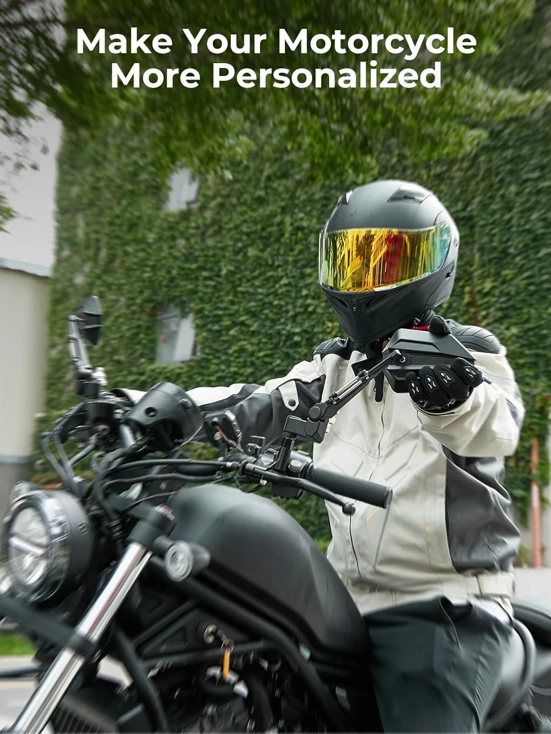 Motorrad-Lenkerspiegel M8 M10 Aluminium Universal Motorrad-Rückspiegel – Image 3