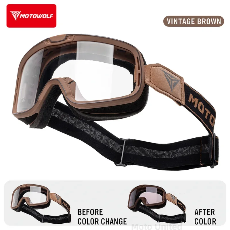 Motowolf Motocross Brille Photochrome Winddicht UV Schutz Reiten Gläser Männer Frauen Outdoor Motorrad