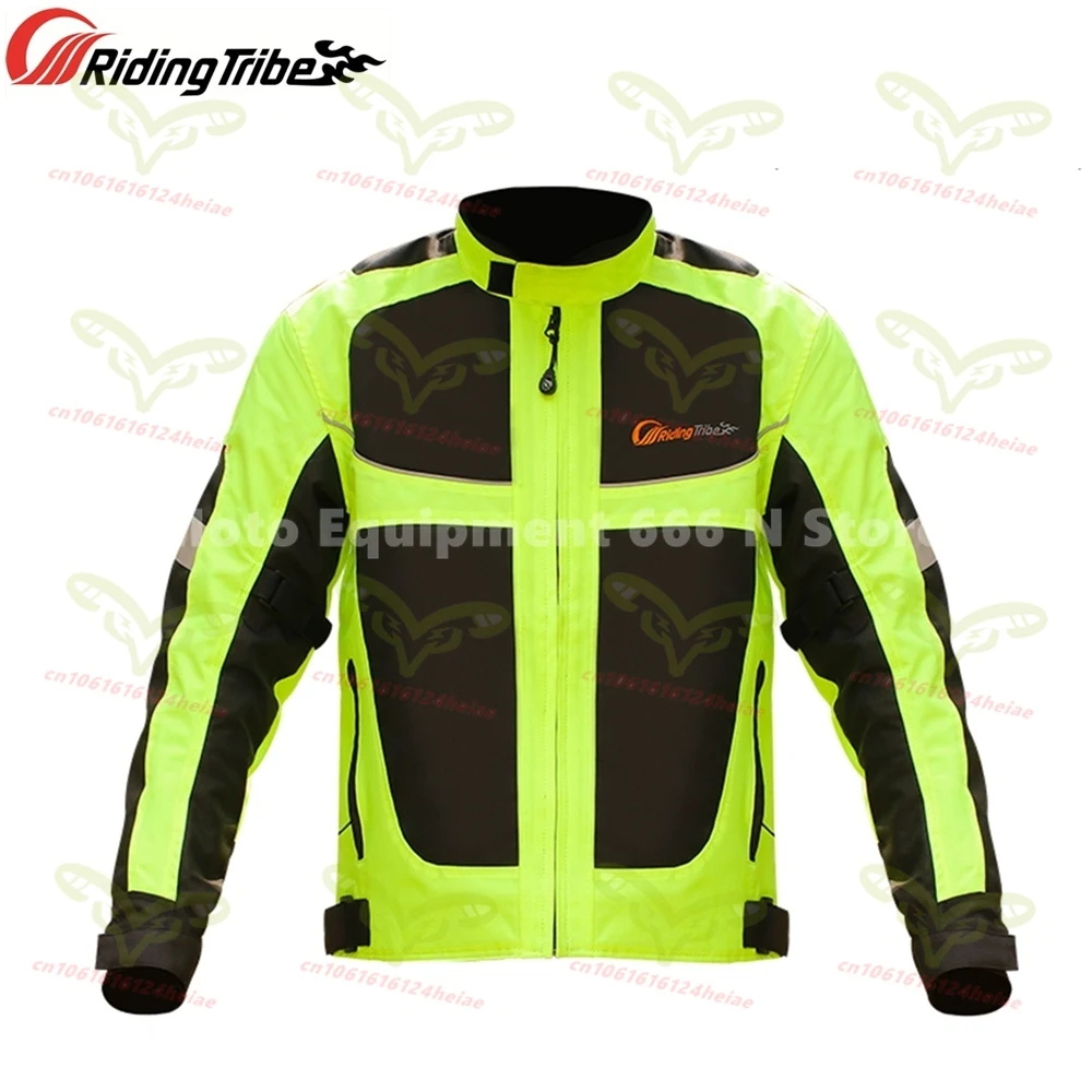 Sommerliche Atmungsaktive Motorradjacke für Herren und Damen mit 9-teiligem Schutzpolster-Set für Nachtfahrten