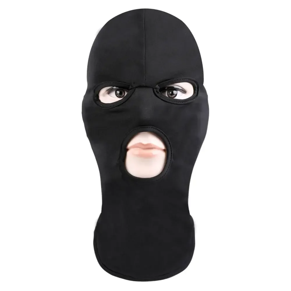 3-Loch-Vollgesichtsmaske, Fahrradmaske, Sturmhaube, Kapuze, Motorradhelm, Unisex, Hüte, Sonnenschutz